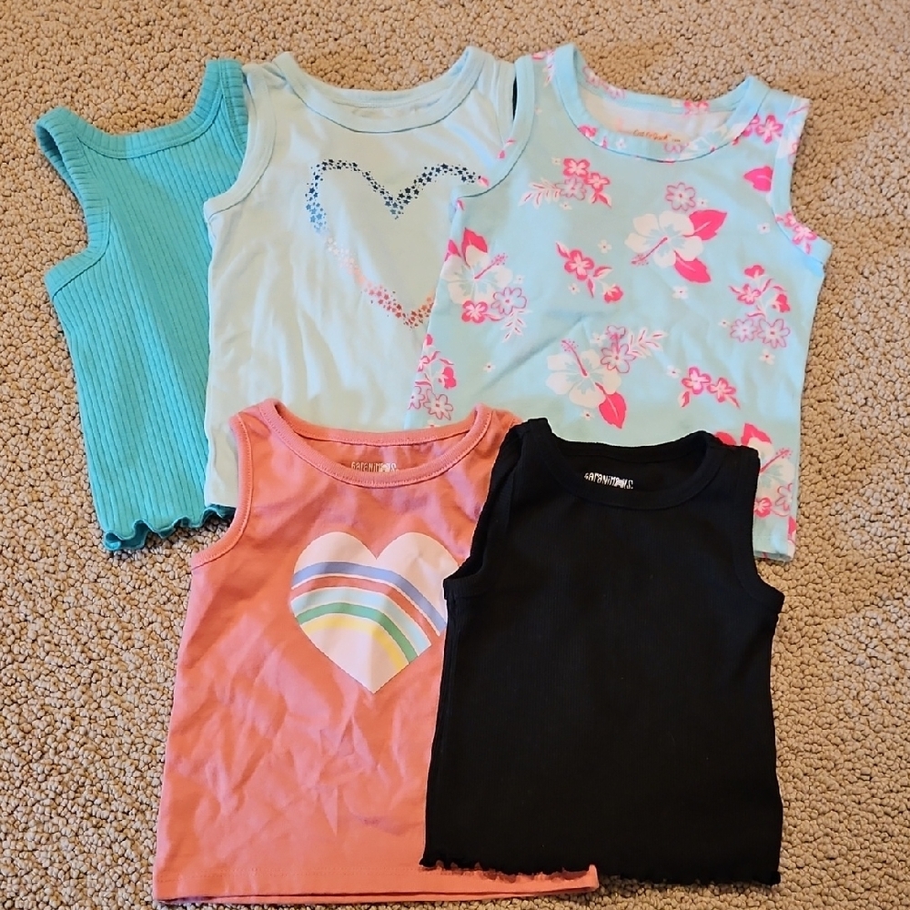 Colorful Kids' Sleeveless Tops Set